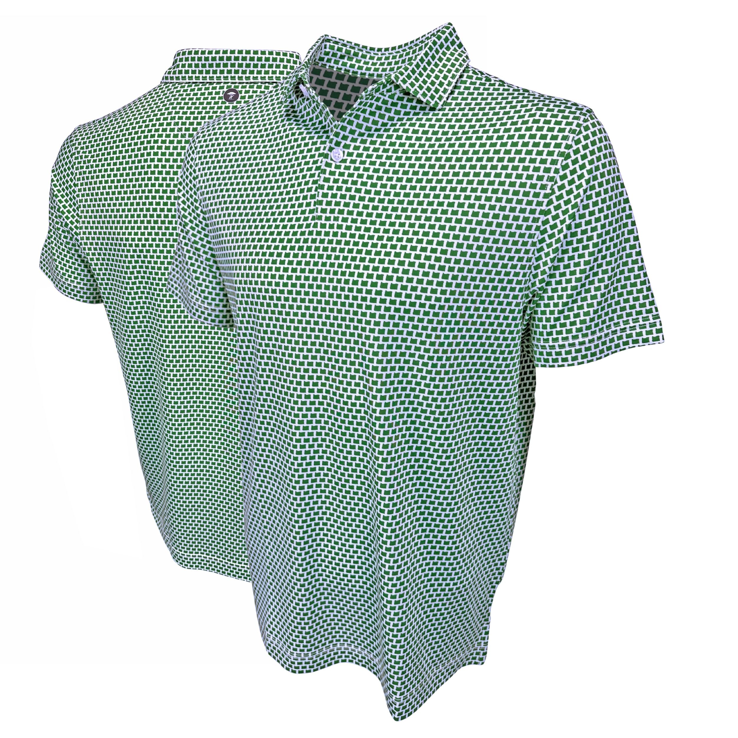 Oregon Green Print Polo